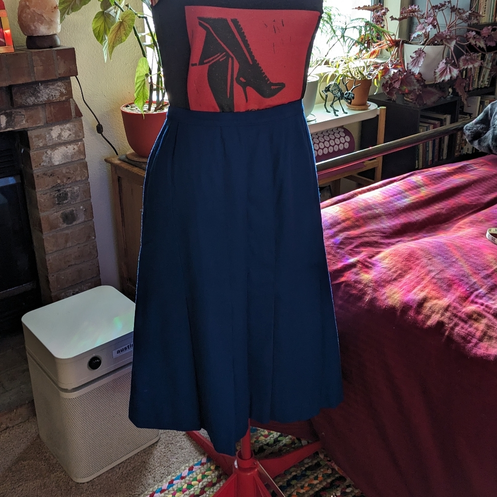 Beautiful blue vintage Pendleton wool skirt